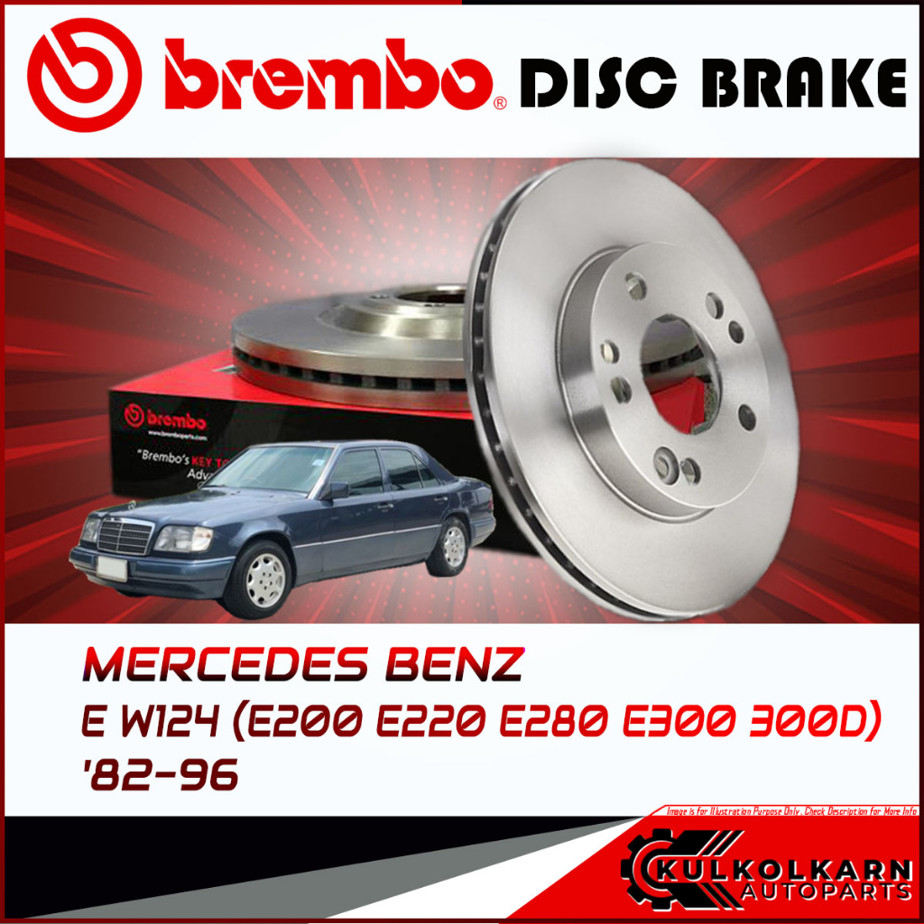 จานเบรก  BENZ  E W124 (E200 E220 E280 E300 300D) ปี 82-96 (09 4869 34)(08 4750 34)(08 4738 14)
