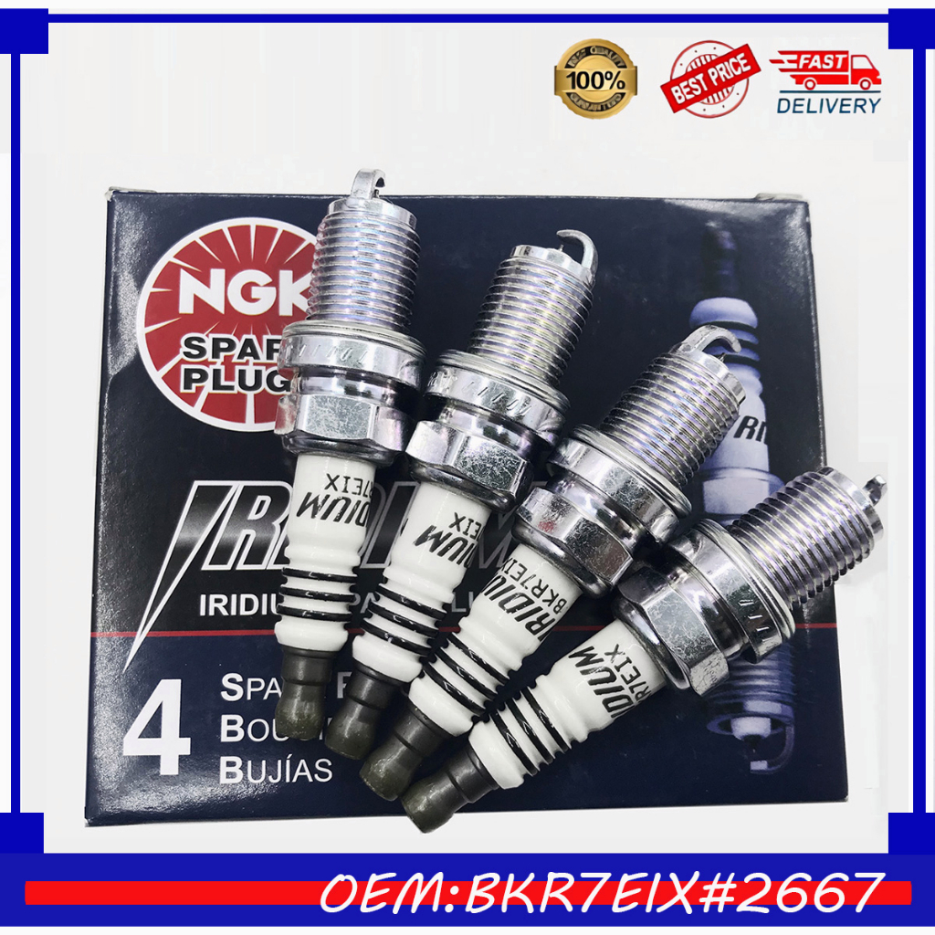 BKR7EIX 2667 NGK Spark Plug (4 หัว) ผลิตในญี่ปุ่น BMW/AUDI/VW PASSAT