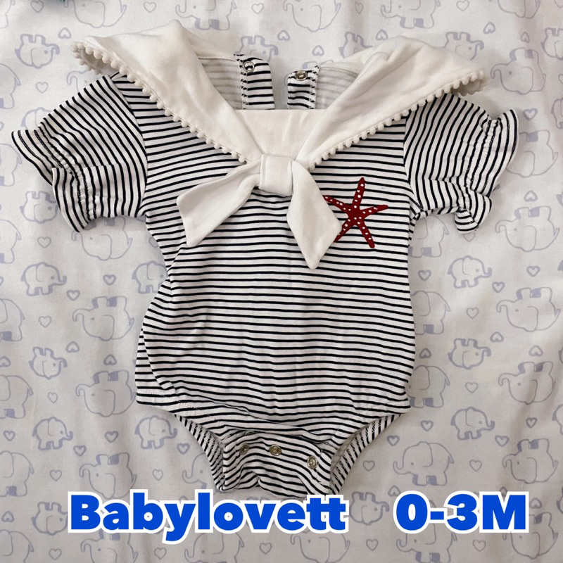#ชุดลูกสาวมือสอง Babylovett 0-3เดือน ชุดกะลาสีเรือน่ารักก