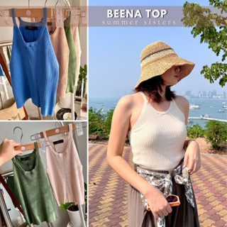 Beena top - เสื้อสายเดี่ยวคอกลม ไหมพรมทอร่อง เนื้อนุ่มนิ่มใส่สบายมาก ยืดหยุ่นได้ดี