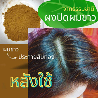 ผงปิดผมขาว ธรรมชาติ100% เฮนน่า ใบเทียนกิ่ง โกรกผม มิติใหม่ของการทำสีผม ไร้สารเคมี ไม่แพ้ เหมือนผมทำไฮไลท์ มั่นใจขึ้น100%