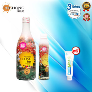 เครื่องดื่มสมุนไพร โพชง Pochong ใหญ่ 1 ขวด เล็ก 1 ขวด จัดส่งฟรี