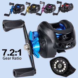 มัลติคัลเลอร์ รอกตกปลา ราคาถูก คุณภาพสูง 7.2:1 Gear Ratio Fishing Reel Max Drag 10kg