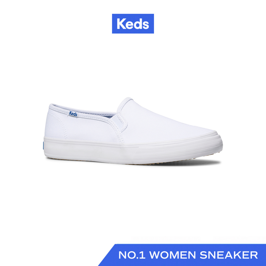 KEDS รองเท้าผ้าใบ แบบสวม รุ่น DOUBLE DECKER CANVAS สีขาว ( WF61020 )