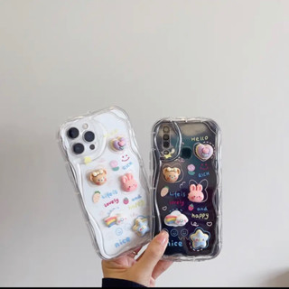 เคสใสนูนการ์ตูน ขอบยัก สำหรับรุ่นไอโฟน11 7plus 6plus 7/8/Se2020 6G 6Sวีโว้ Y20 Y12 Y21 Y35 Y76 Y16 Y22