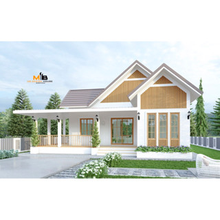 C04 แบบบ้านสำเร็จรูปสไตล์คอสเทจ บ้านชั้นเดียว ค.ส.ล งบสร้าง7.8-8แสน