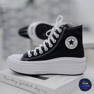 [ของแท้ ส่งฟรี จากไทย] CONVERSE CHUCK TAYLOR ALL STAR MOVE HI PLATFORM OX BLACK/WHITE