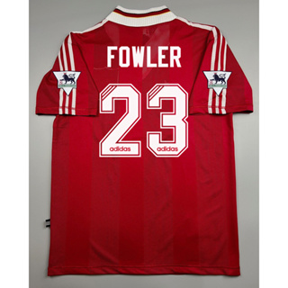 เสื้อบอล ย้อนยุค ลิเว่อพูล เหย้า 1995 Retro คอหนา พร้อมเบอร์ชื่อ 23 FOWLER อาร์มพรีเมียร์ลีค เรโทร คลาสสิ