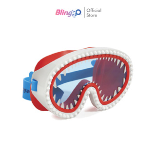 BLING2O แว่นตาดำน้ำเด็กสีสดใส ยอดฮิตจากอเมริกา SHARK ATTACK MASK CHEWY BLUE LENS ป้องกันฝ้าเเละ UV ถ่ายรูปสวย