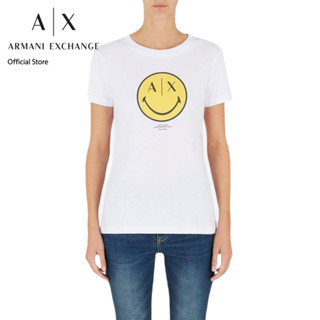 AX Armani Exchange เสื้อยืดผู้หญิง รุ่น 6LYT67YJ3RZ1000 สี Optic White