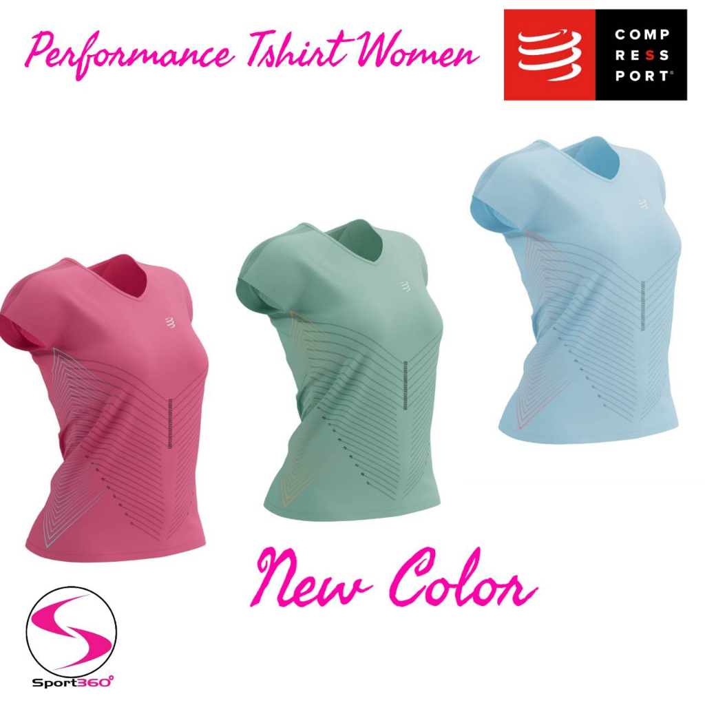 Compressport เสื้อวิ่งแขนสั้น ผู้หญิง ใส่วิ่ง เล่นกีฬา Performance SS Tshirt Women สีใหม่ 2023