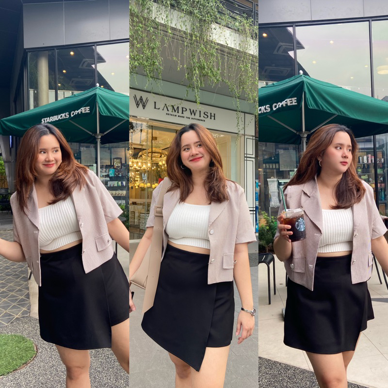 กระโปรงกางเกงรุ่น Vivian (สีดำ) ทรงเอวสูงพรางหุ่น เนื้อผ้าดี แมทง่ายมาก