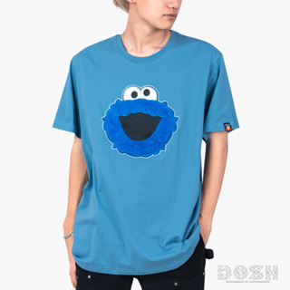 DOSH UNISEX T-SHIRTS SESAME STREETเสื้อยืดคอกลม แขนสั้น ผู้ชาย FSEMT5026-BU1