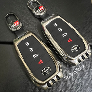 เคสรีโมทรถ  Toyota Fortuner GR  Legender  2023 งานโลหะ ซิลิโคน  (Alloy  Silicone Push button Guard)  Toyota Key Sets Mod