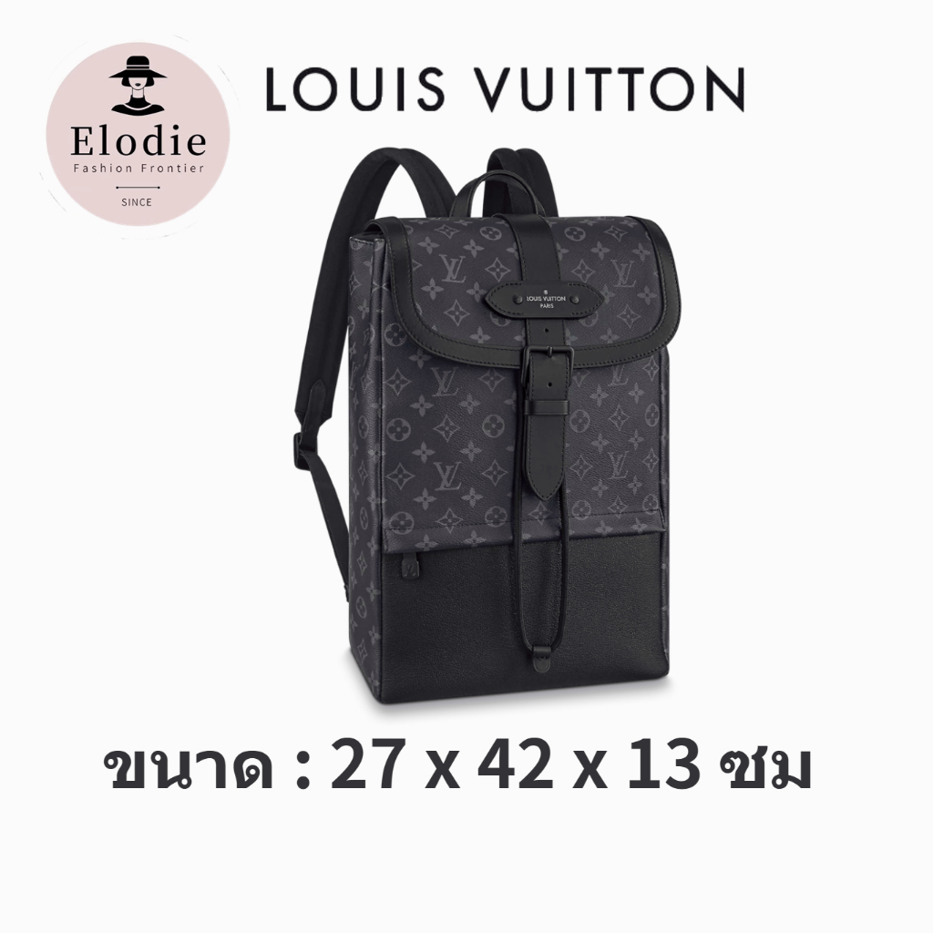 LV กระเป๋าเป้สะพายหลังใหม่ Louis Vuitton ผู้ชายส่งของฝรั่งเศสคลาสสิก/กระเป๋าเป้สะพายหลัง Saumur