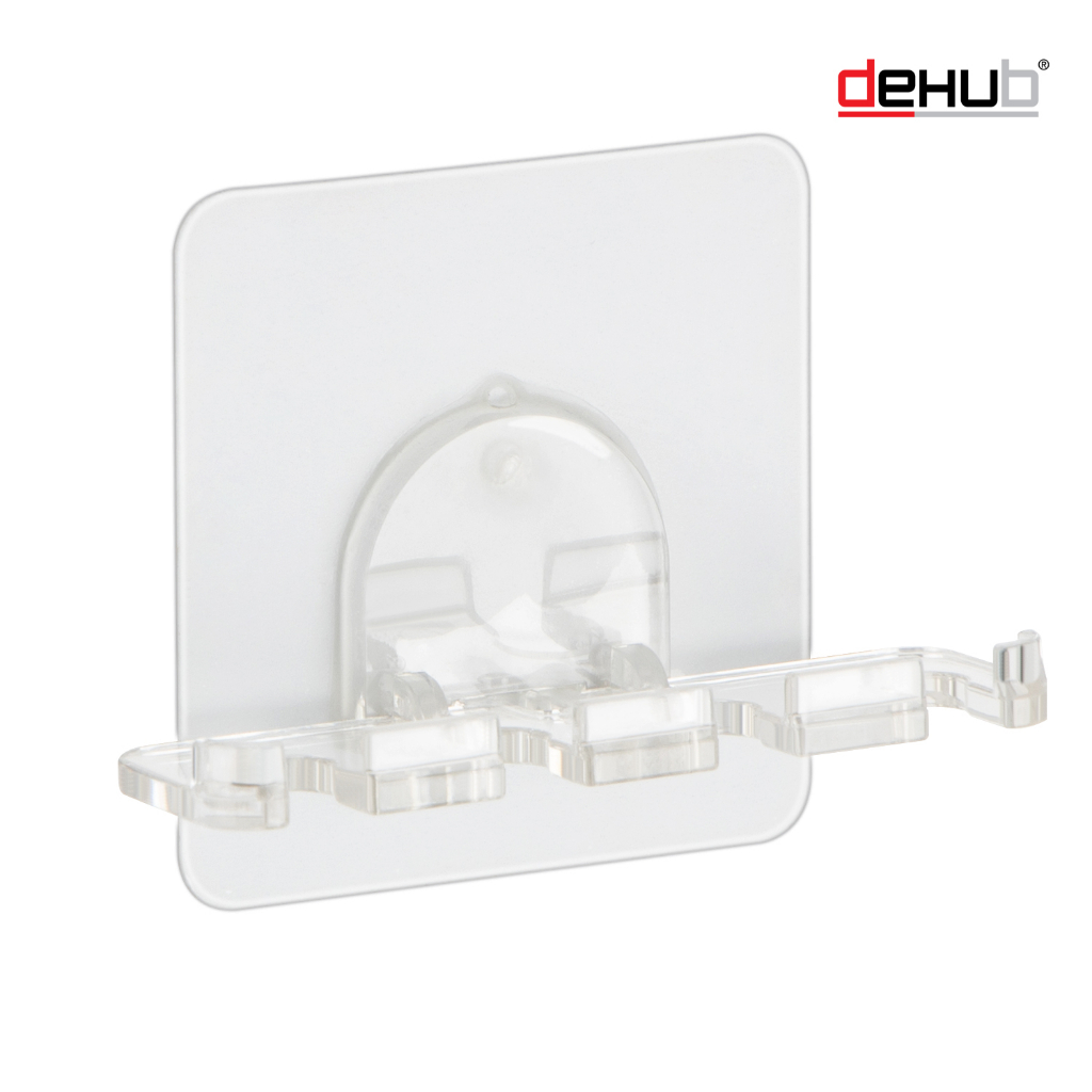 DeHUB Vacuum Pad ที่แขวนแปรงสีฟัน แบบ 4 แปรง ติดผนัง ไม่ต้องเจาะ (Toothbrush Holder 4brush) - รูปที่ 2