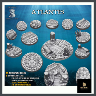 Atlantis (Bases &amp; Toppers) ฐานโมเดลธีมใต้สมุทรWargame base, warhammer 40k, d&amp;d [Designed by Admiral]