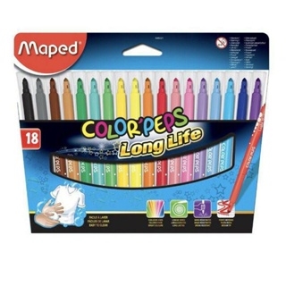 สีเมจิก 18 สี COLORPEPS​ Maped​ สีซักออกได้