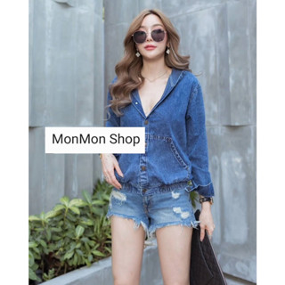 ~MONMONSHOP🙂MON6651～ Denim Hoodie Top