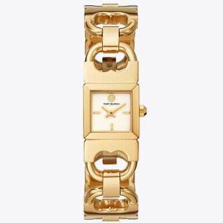 พร้อมส่ง 🔥Sale 5299🔥นาฬิกา TORY BURCH DOUBLE T WOMENS GOLD TONE STAINLESS MOP DIAL WATCH TBW5409