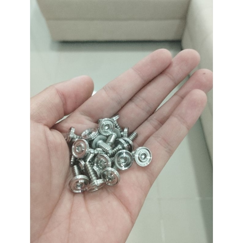 น็อตเกลียวปล่อย M4×16 กลึงมือแบน