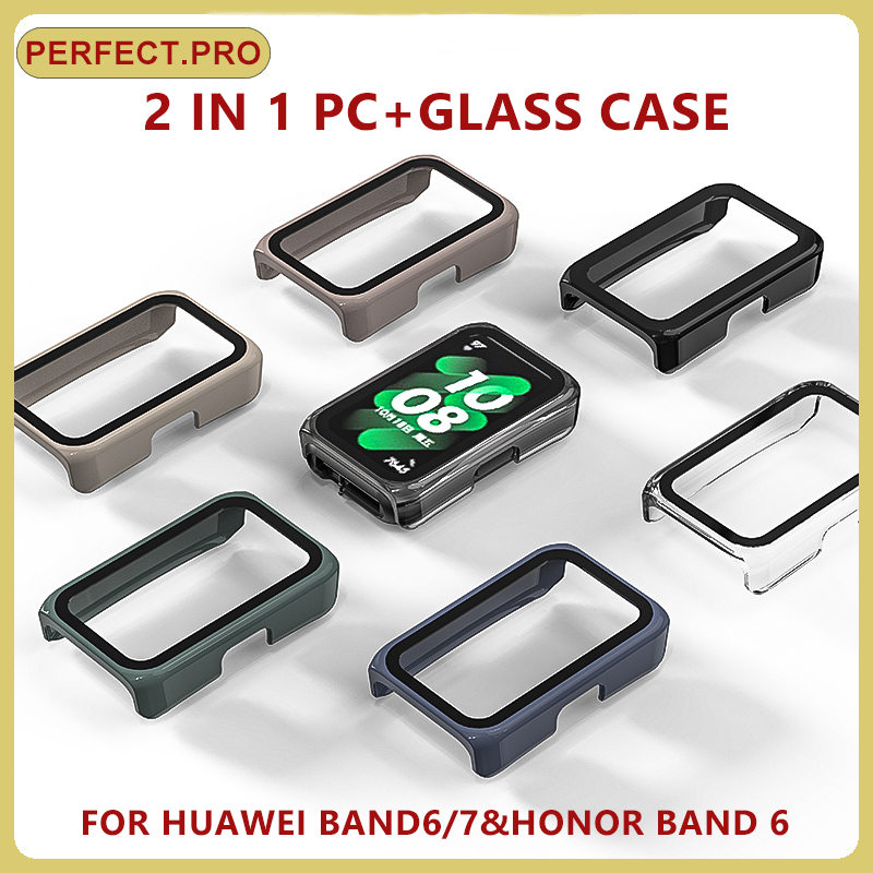 เคสป้องกันกันน้ำแบบเต็มหน้าจอสำหรับ Huawei Band 6/7/8/9/10/11/11 Pro และ Huawei Band 9 ป้องกันการตกกระแทก