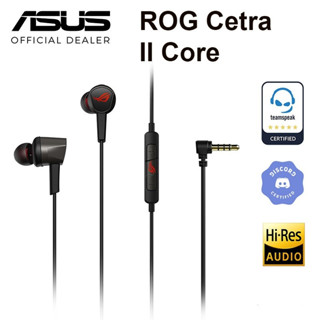 หูฟังเกมมิ่ง ASUS ROG Cetra II Core in-ear gaming headphones and a 3.5 mm connector