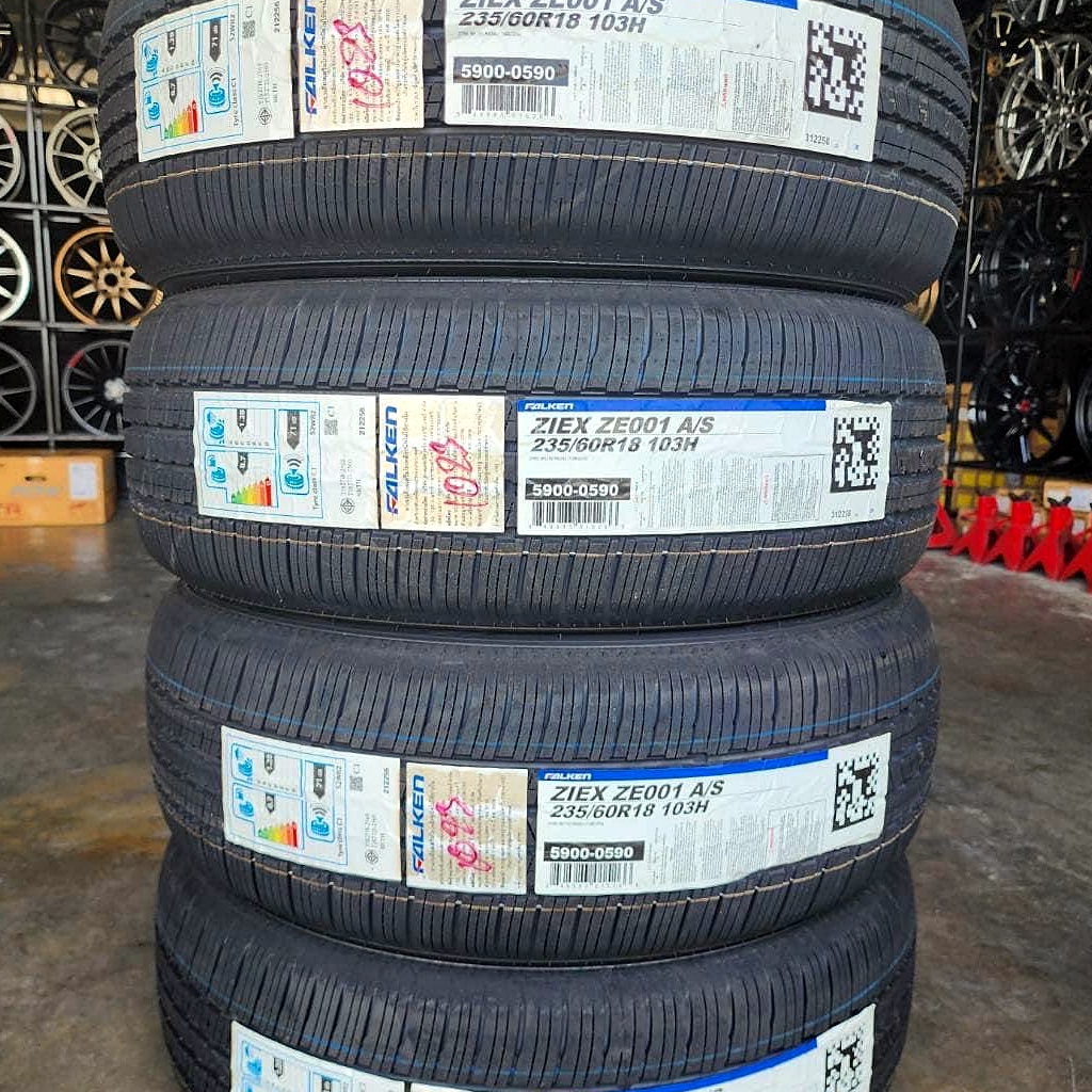 🔴 ยาง "#ฟอลเคน" Falken Ziex ZE001 A/S แบรนด์ญี่ปุ่น 🇯🇵🇯🇵 ผลิตไทย 🇹🇭🇹🇭  235/60R18 ปี 23