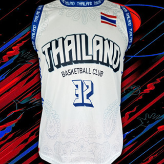 เสื้อบาส เสื้อบาสเกตบอล ลาย Thailand#32  รุ่น #BK0190 พิมพ์ทั้งตัว ไซส์ S-5XL