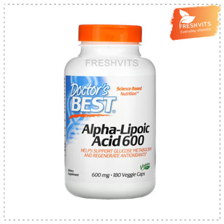 Doctors Best,Alpha-Lipoic Acid 600, 600 mg, 180 Veggie Caps