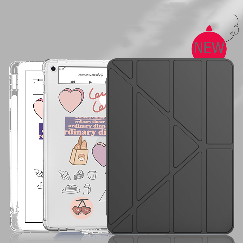 [พร้อมส่ง] เคสไอแพด gen10 2022 10.2 gen7/8 for iPad case Air3 พร้อมช่องเสียบปากกาฝาหลังใส กรณีgen9 Pro11 2021 Air4/5