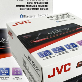 วิทยุเครื่องเสียงรถยนต์ JVC รุ่น KD-X282BT ขนาด 1DIN ของแท้ เสียงดี เล่น บลูทูธ ยูเอสบี MP3 USB BLUETOOTH เครื่องเสียงติ