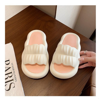 รองเท้าแตะผุ้หญิง แฟชั่นแบบสวมสีพาสเทว พื้นนิ่ม  น้ำหนักเบาใ…