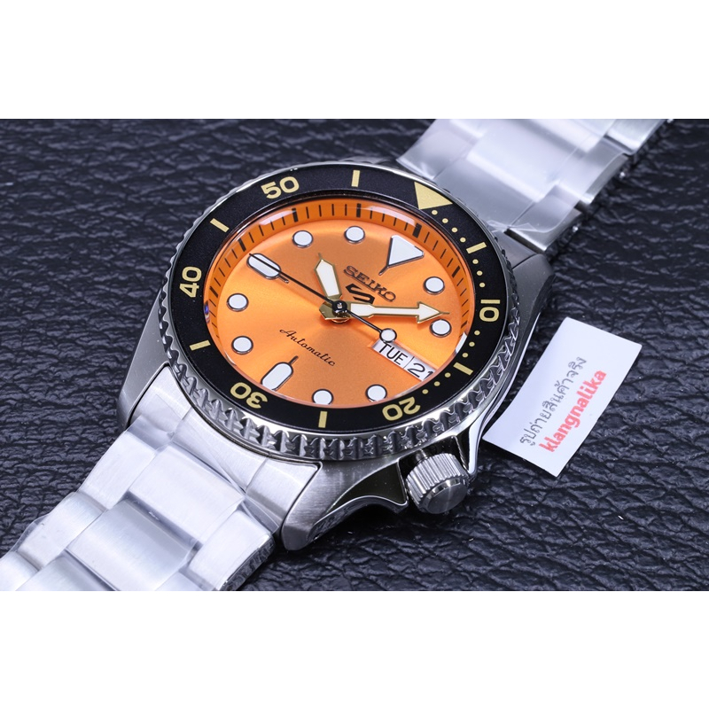 (แถมกล่องแบบพกพาและที่ตัดสาย) นาฬิกา SEIKO 5 SPORTS Mid-size “SPORTS STYLE” รุ่น SRPK35K / SRPK35K1 ( 38 มม.)