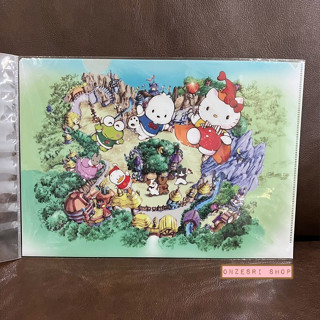 แฟ้ม A4 Sanrio Puroland (Limited) ลาย Vintage สีเขียว มีเฉพาะที่ Puroland Japan เท่านั้น