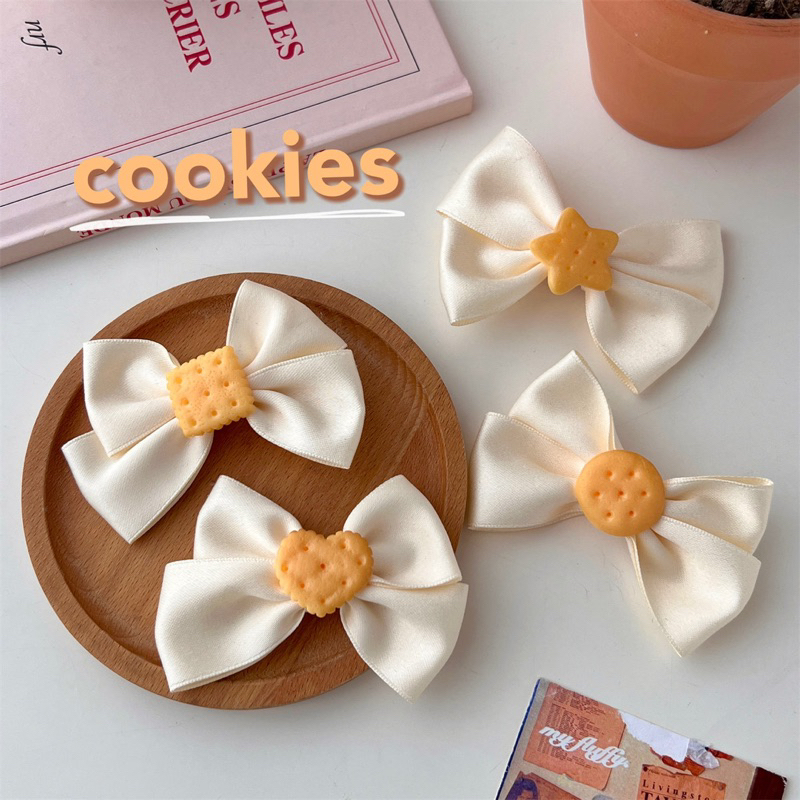 Cute 089 กิ๊บติดผม กิ๊บหนีบผมโบว์คุกกี้
