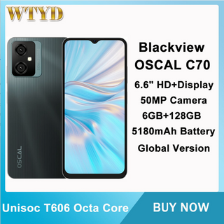 Blackview Oscal C70 สมาร์ทโฟน 6Gb+128Gb Octa Core Android 12 กล้อง 50Mp หน้าจอ Hd+ 6.6 นิ้ว 5180Mah ชาร์จเร็ว