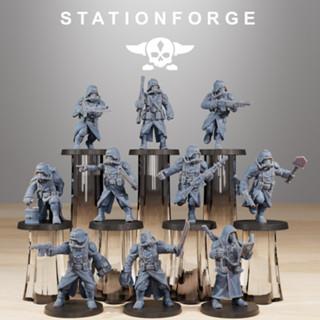 Warhammer 40k proxy GrimGuard Acolytes - 3d print miniature boardgame model war game - StationForge