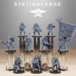 Warhammer 40k proxy GrimGuard Ironclads - 3d print miniature boardgame model war game - StationForge