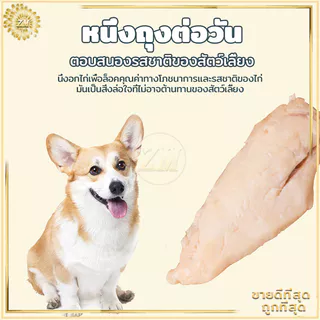 อกไก่ต้ม อกไก่แมว ขนมแมว ขนมหมา อกไก่คลีน ของแมว อาหารแมว ของใช้แมว อาหารเปียกแมว ขนมสำหรับสุนัขและแมว 40 กรัม