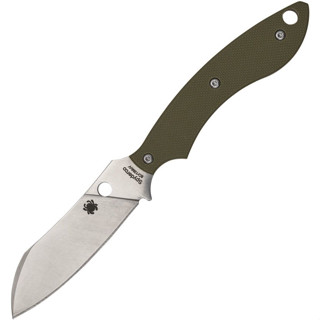 มีดใบตาย Spyderco Stok Drop Point Fixed Blade Knife Satin Blade, OD Green G10 Handles (FB50GPOD)