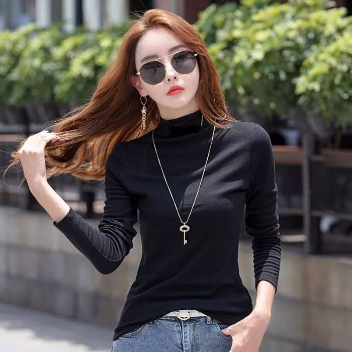 เสื้อคอเต่าแขนยาว เต็มตัว (ผ้าคอตตอน)