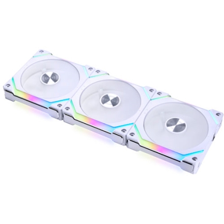 Lian Li Uni Fan SL120 V2 RGB Case Fan Triple Pack With Controller White (SL120V2-3W)