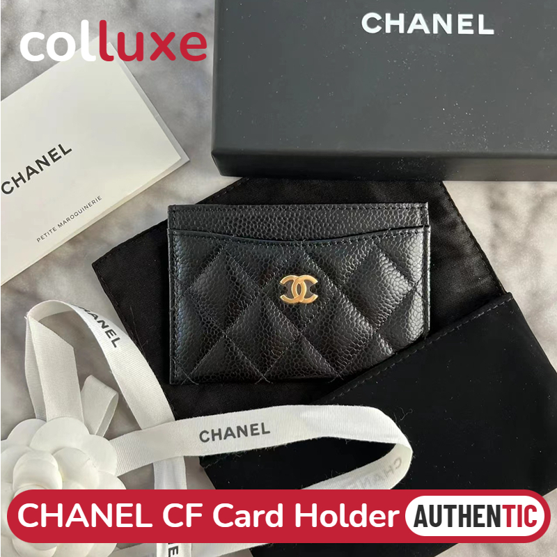 👜ชาแนล Chanel CF Card Holder ผู้ถือบัตร caviar