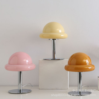 พรีออเดอร์  โคมไฟ Bauhaus Mushroom โคมไฟตั้งโต๊ะตกแต่งห้องนั่งเล่นห้องนอนข้างเตียง Lollipop โคมไฟตั้งโต๊ะแก้ว