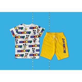 ✅ [6-7Y] Next Mickey Mouse T-Shirt And Shorts Set ชุดเซ็ต เสื้อ และกางเกง มิกกี้ เมาส์