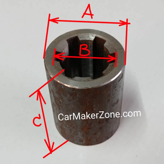 PTO SPLINE บูช ร่อง สปาย 6 ฟัน ตัวเมีย 28-34mm