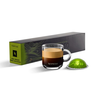 NESPRESSO Vertuo Master Origin Peru Organic Coffee Capsule เนสเพรสโซ เวอทูโอ้ เปรู กาแฟคั่วบด แคปซูล 10 Coffee Pods