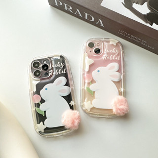 สอบถามก่อนกดสั่ง เคสใส เคสกระต่าย กระต่าย เคสขน เคสทรงรี เคสนิ่ม ผิวเงา กระต่าย ใส เคสดอกไม้ ทิวลิป เคสโทรศัพท์ ขนปุย