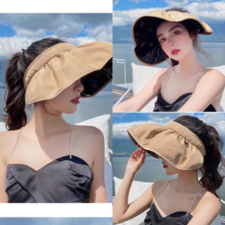 หมวกเชลล์เกาหลี กันUV สามารถม้วนเป็นที่คาดผมได้